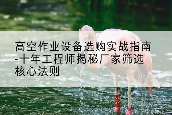牟定剪叉式升降机厂家-高空作业设备选购实战指南-十年工程师揭秘厂家筛选核心法则