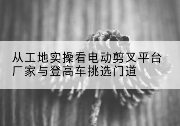 牟定电动剪叉升降平台厂家-从工地实操看电动剪叉平台厂家与登高车挑选门道